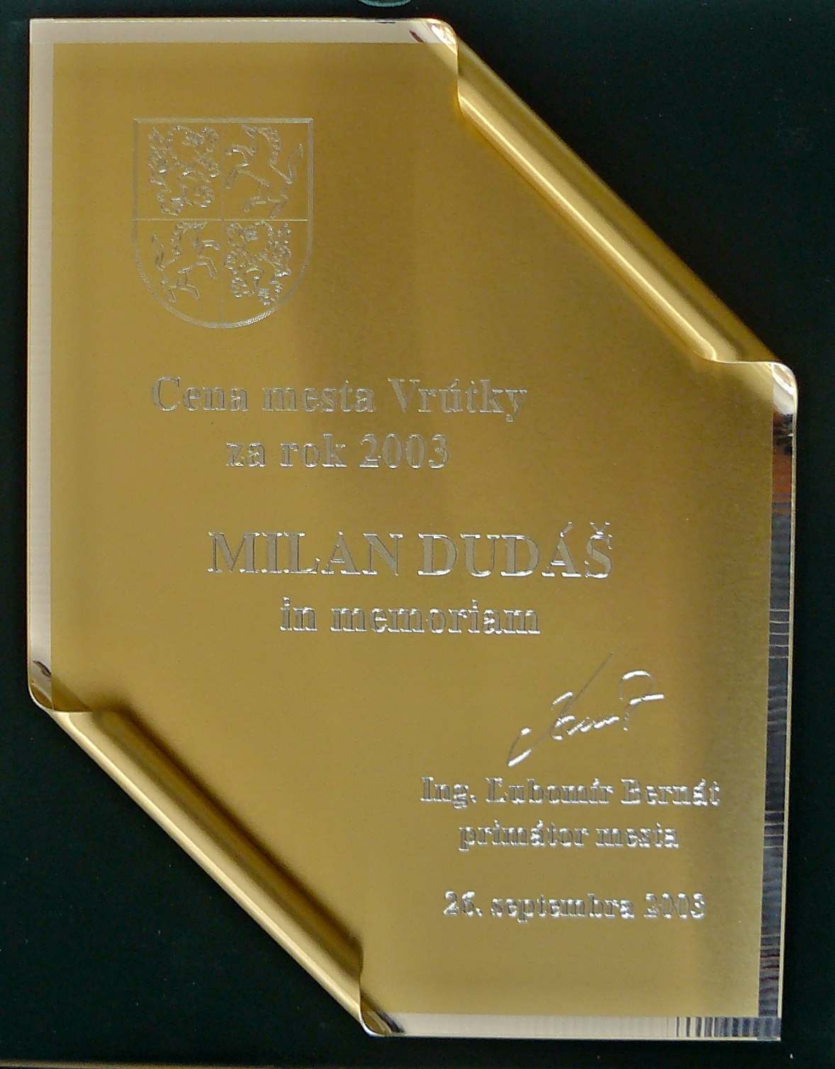 Cena mesta za rok 2003, udelená in memoriam